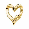 14K Yellow Heart Chain Slide